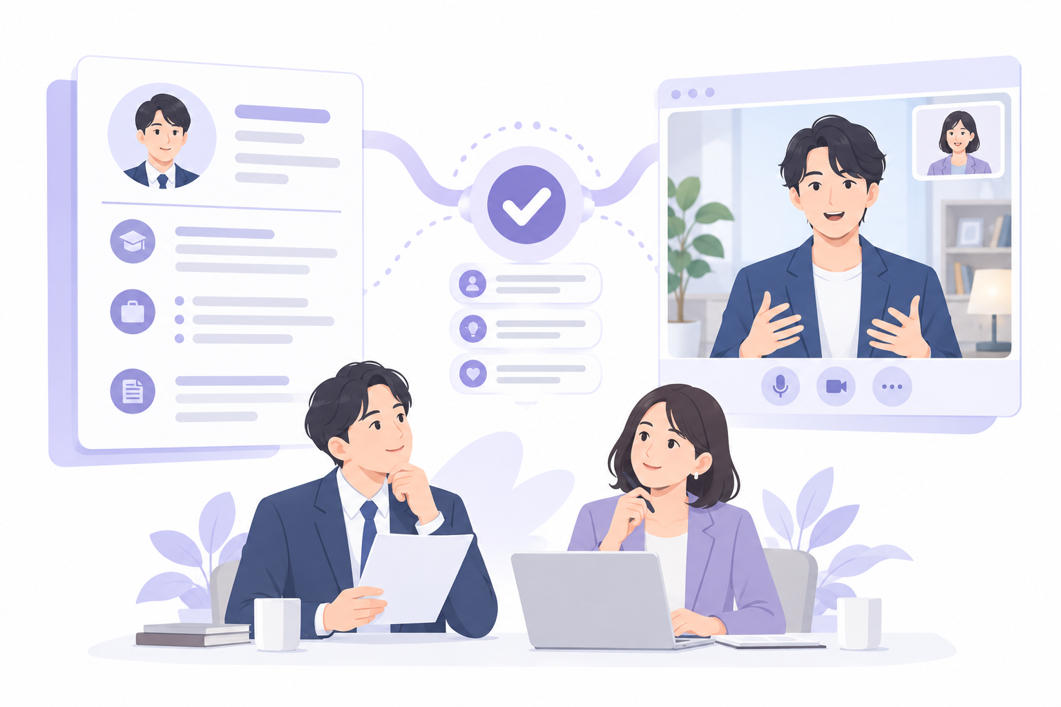 書類とAI面接を照らし合わせて候補者の可能性を発見するXrossHR